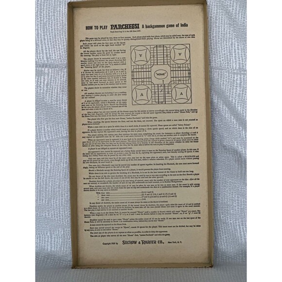 Vintage Parcheesi 1959 Gold Seal Edition Board Game Complete Set Collectible - Picture 7 of 9